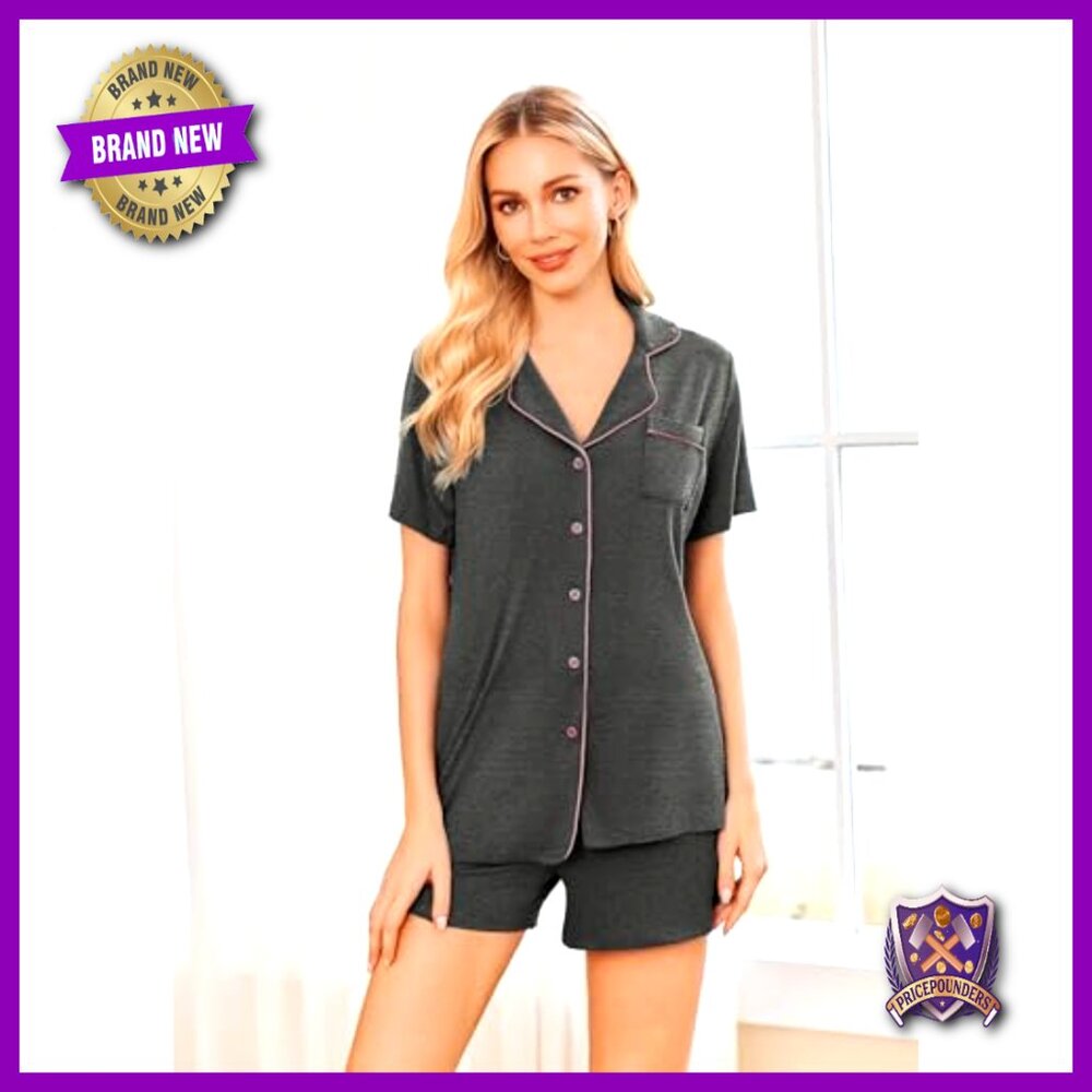 Comfy Polyester Pajama Set 2 Pack Button Down Sho… - image 4